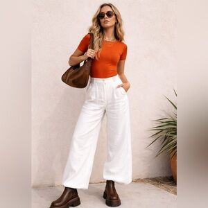 SKIMS Essentials Seamless Orange Thong Bodysuit EUC SIZE S/M